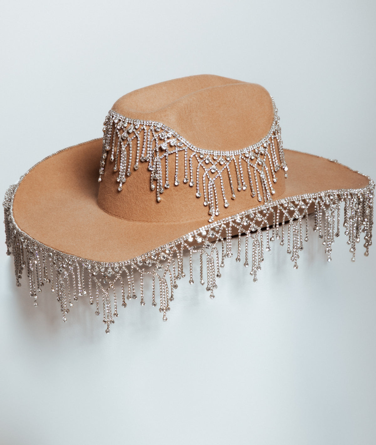 Cowboy Daddy Rhinestone Trim Hat - Tan